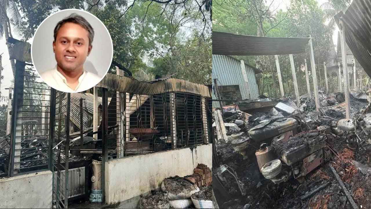 পহেলা বৈশাখের মোটিফ বানানো চিত্রশিল্পীর বাড়িতে আগুন