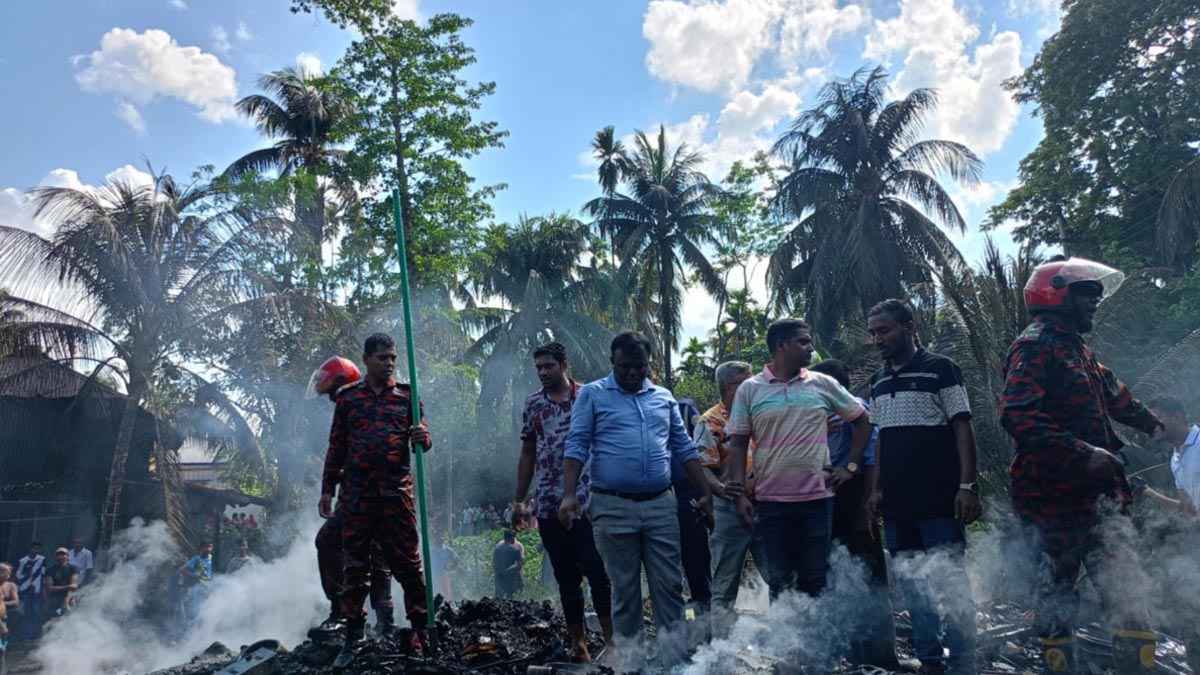 পিরোজপুরে আগুনে পুড়ল দুটি বসতঘর