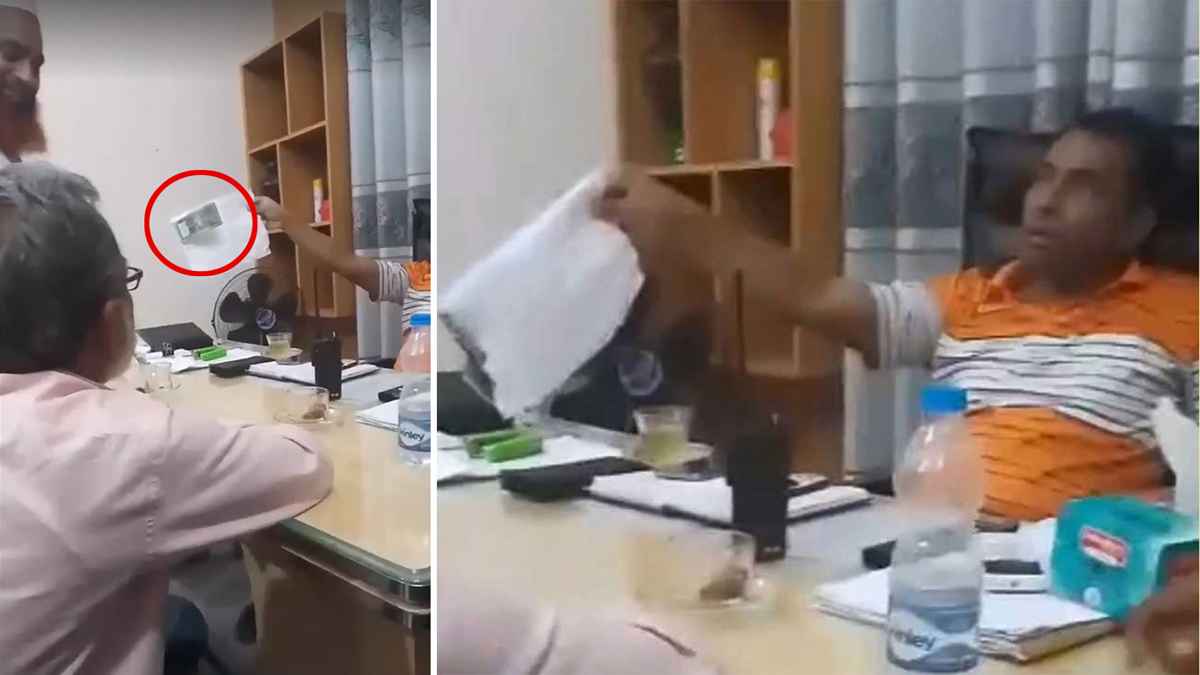 আড়াইহাজার থানার ওসির ঘুষ নেওয়ার ভিডিও ভাইরাল