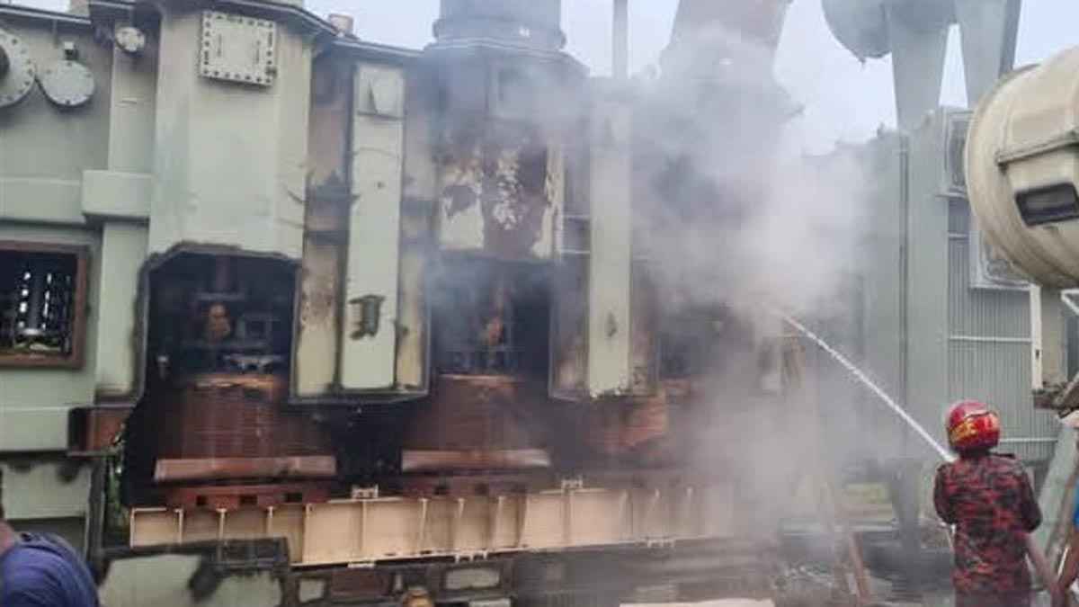 পলাশে ম্যাক্স পাওয়ার প্লান্টের ট্রান্সফরমারে অগ্নিকাণ্ড