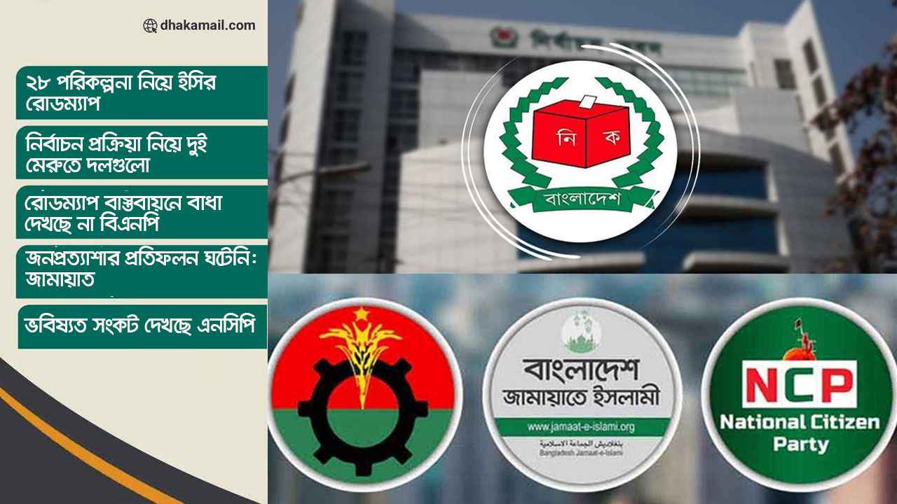 নির্বাচনী রোডম্যাপ: আশাবাদী বিএনপি, জামায়াত-এনসিপির ভিন্ন সুর