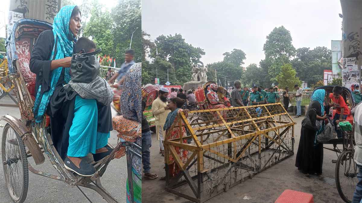 রাজধানীতে সমাবেশ ঘিরে ভোগান্তি, অসুস্থ ছেলেকে নিয়ে বিপাকে মা