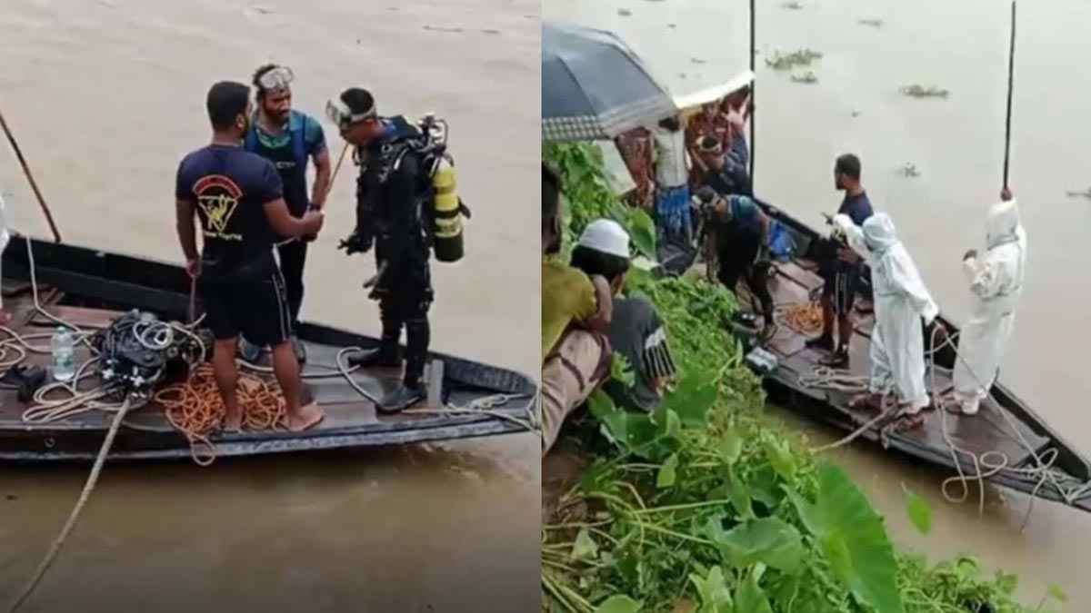 নেত্রকোনায় বালুবাহী বাল্কহেড ডুবে ২ শ্রমিক নিখোঁজ