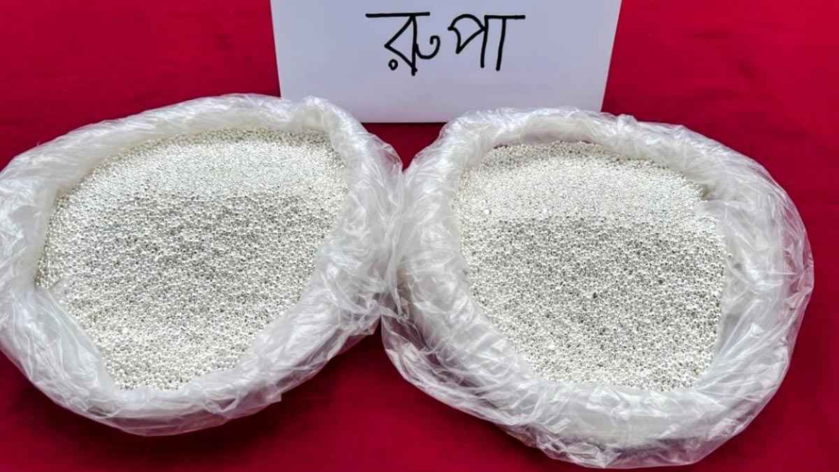 দামুড়হুদা সীমান্তে থেকে ২২ লাখ টাকার ভারতীয় রুপা জব্দ