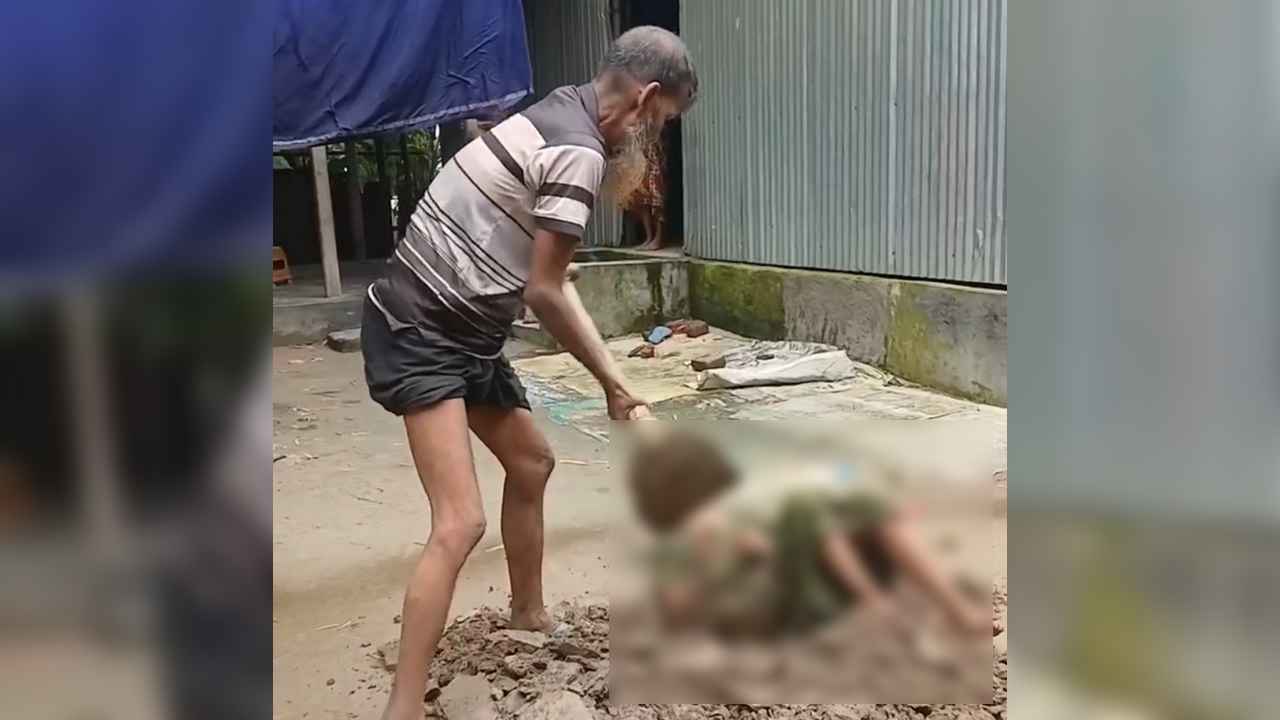 অসুস্থ স্ত্রীকে জীবন্ত কবর দেওয়ার চেষ্টা, ভিডিও ভাইরাল