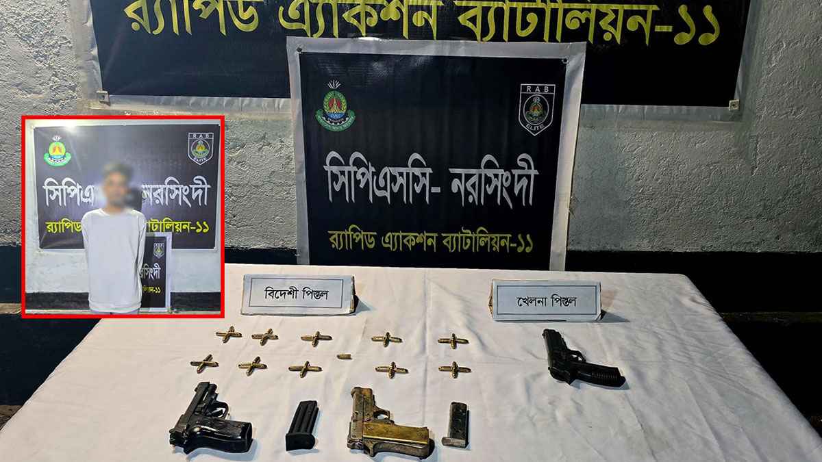 হাদিকে হত্যাচেষ্টা: প্রধান সন্দেহভাজনের বাবা আটক, ৩ অস্ত্র উদ্ধার