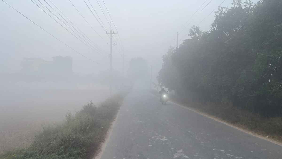ঘন কুয়াশার চাদরে দিনাজপুর, শীতে চরম ভোগান্তিতে মানুষ
