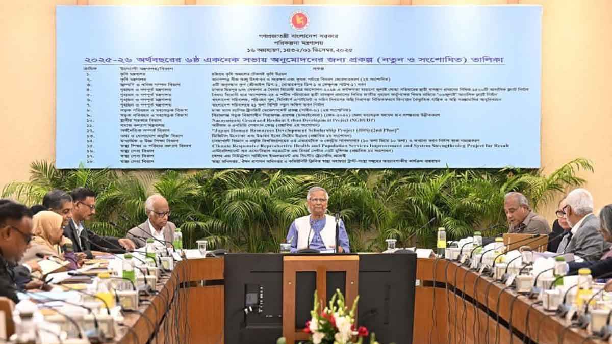 একনেকে১৫ হাজার ৩৮৩ কোটি টাকার ১৭ প্রকল্প অনুমোদন