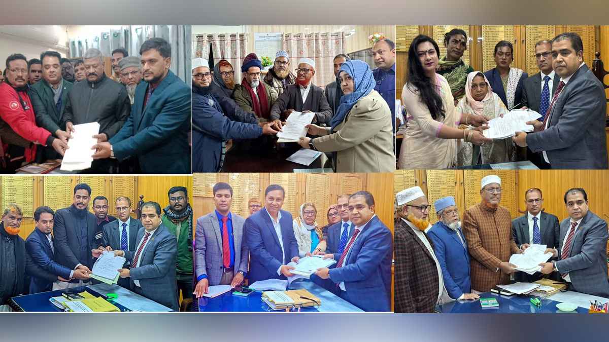 উৎসবমুখর পরিবেশে রংপুরের ৬টি আসনে ৫৬ জনের মনোনয়ন দাখিল