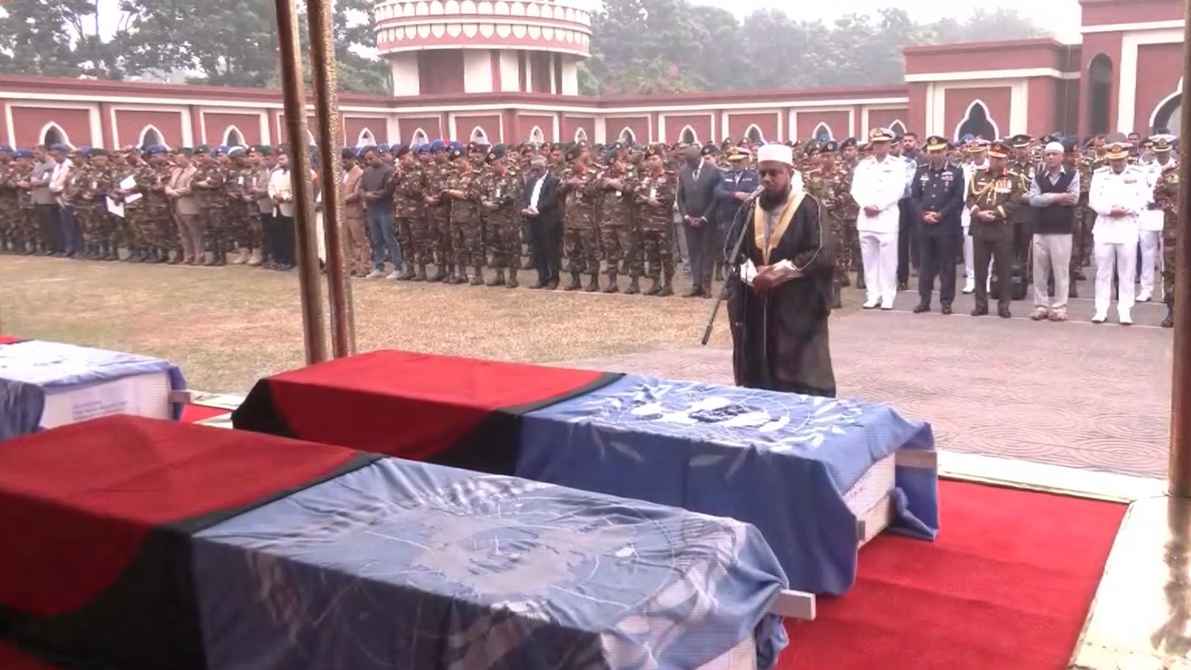 সুদানে নিহত ৬ শান্তিরক্ষীর জানাজা অনুষ্ঠিত