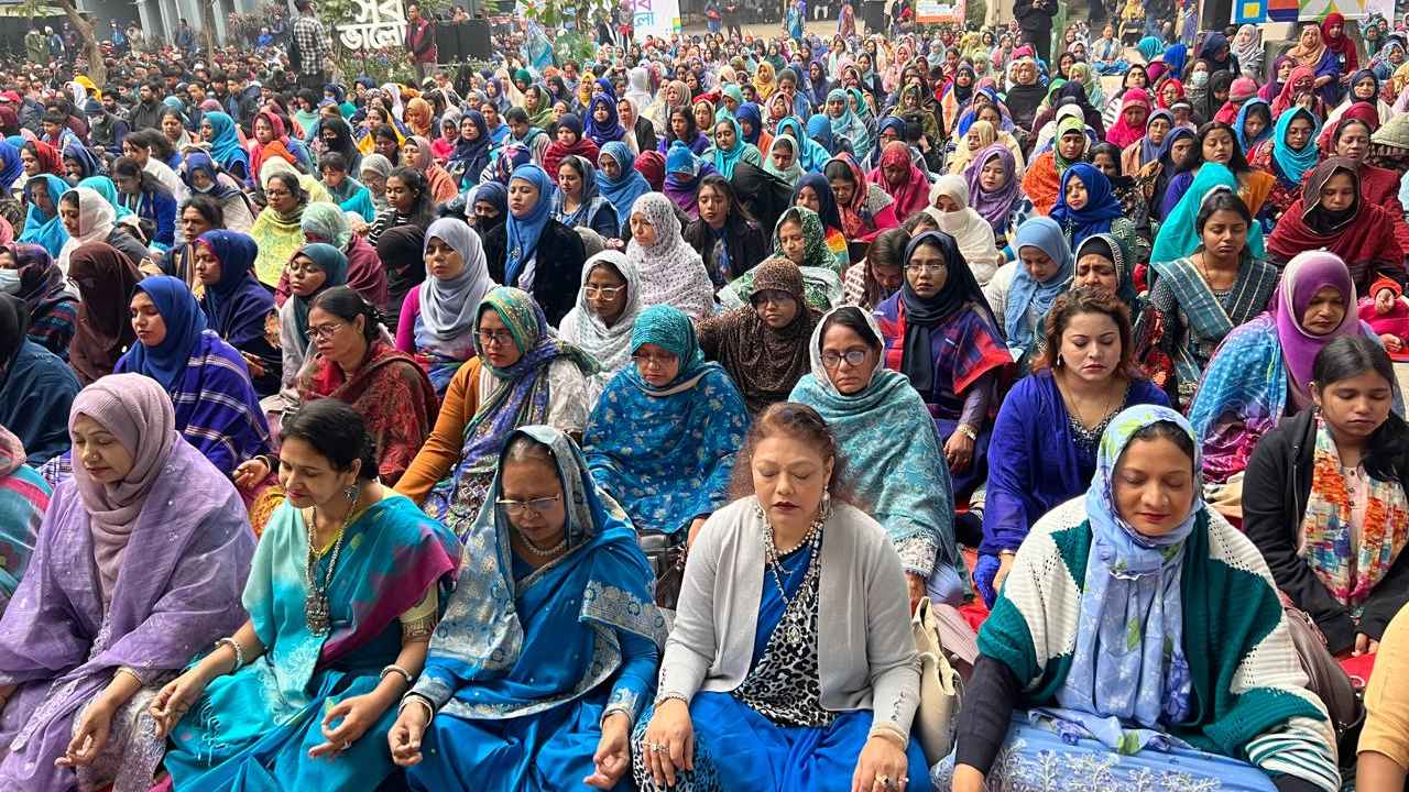 মন ভালো রাখার আহ্বানে পালিত হলো বিশ্ব মেডিটেশন দিবস