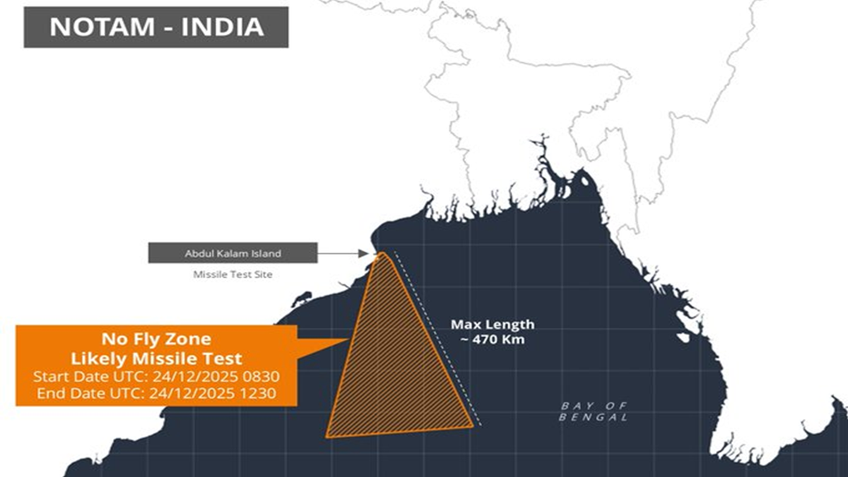 বঙ্গোপসাগরে ৩২৪০ কিমি. এলাকায় জুড়ে নোটাম জারি ভারতের