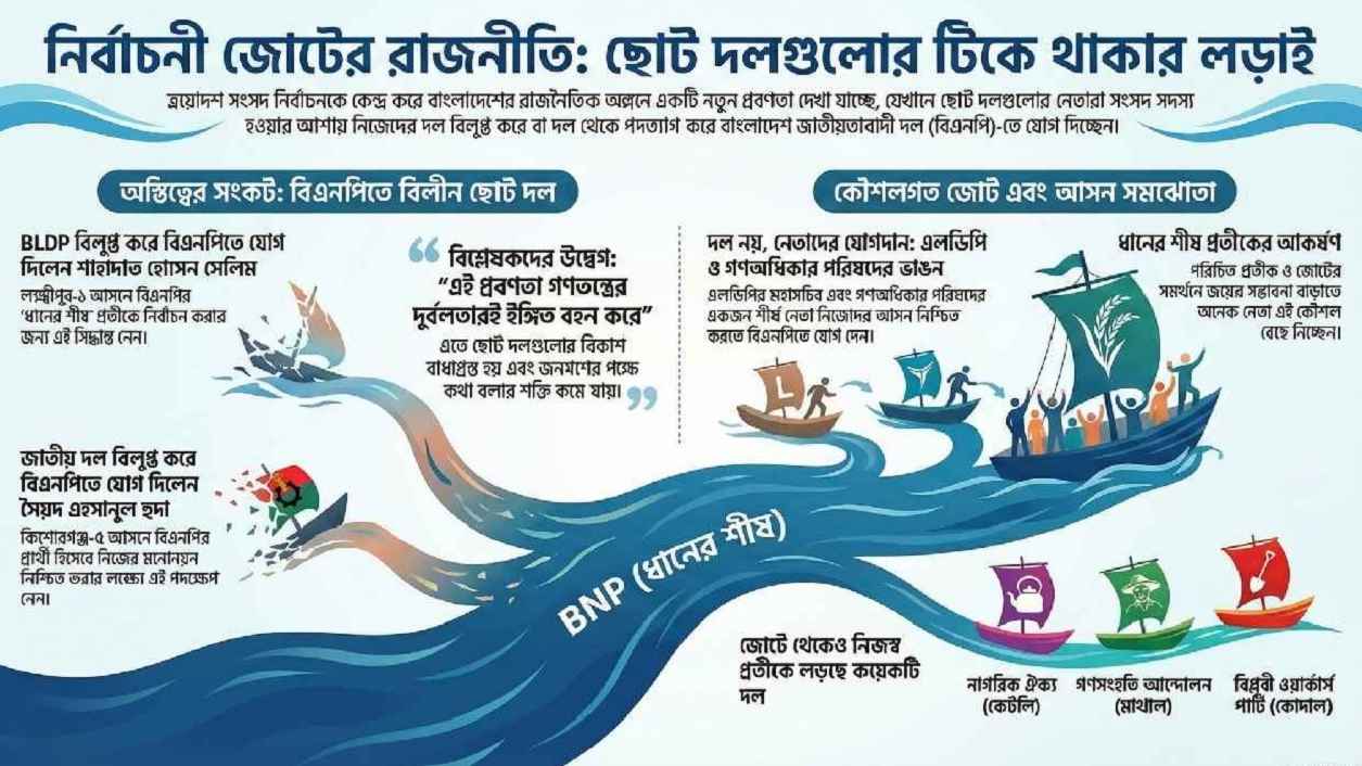 বড় দলে ‘হারিয়ে যাচ্ছে’ ছোটরা