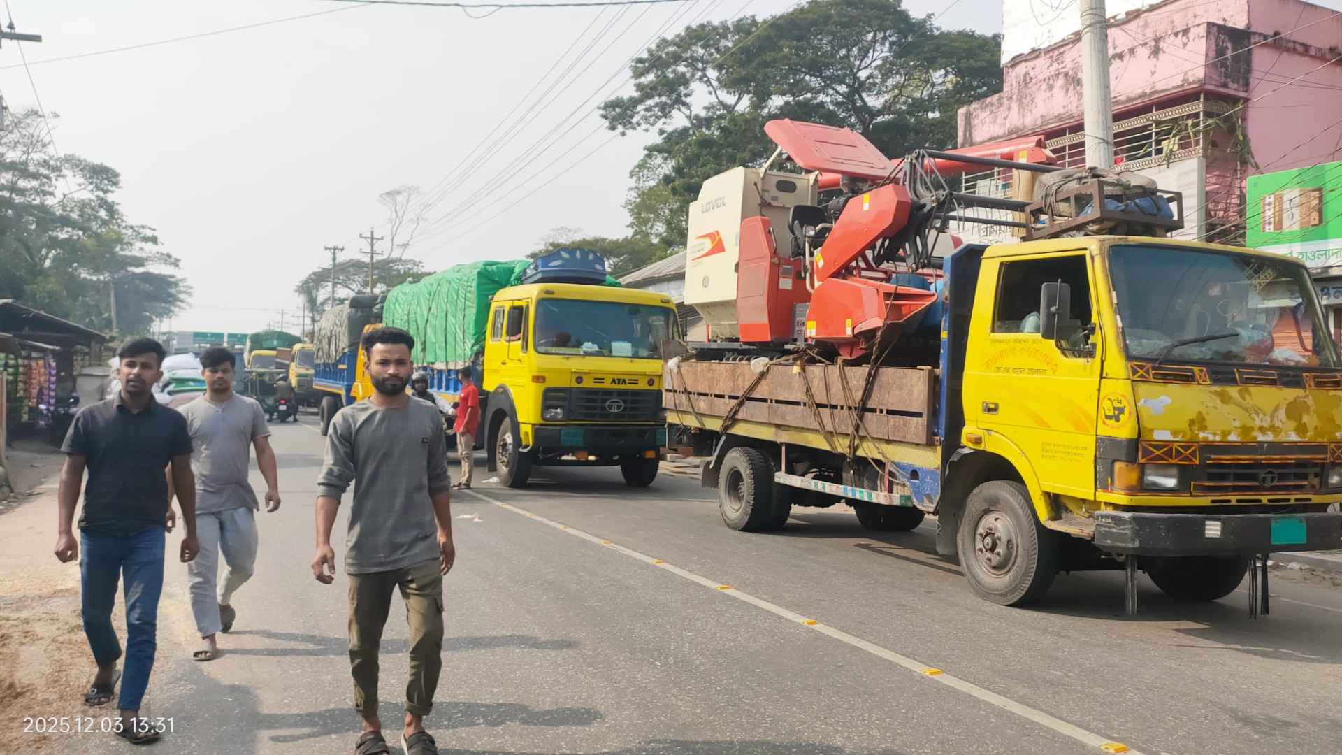 ভোলা-বরিশাল সেতুসহ ৫ দফা দাবিতে ট্রানজিট বন্ধ ঘোষণা করে আন্দোলন