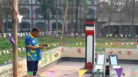 চৌদ্দগ্রামে গভীর রাতে শহীদ মিনার ভাঙচুর