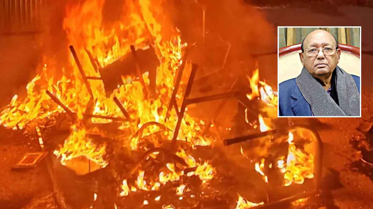 ভোলায় তোফায়েল আহমেদের বাসভবনে আগুন