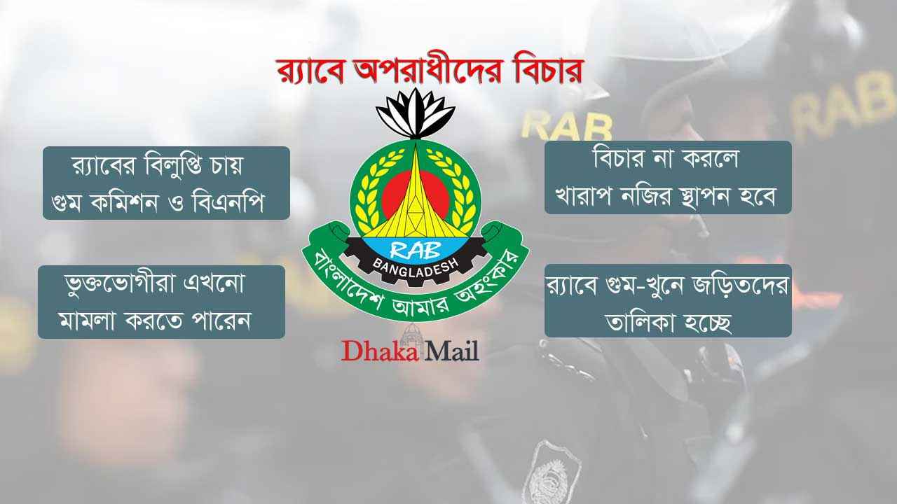 বিলুপ্তির পথে র‌্যাব, অপরাধে জড়িতদের শাস্তির কী হবে?