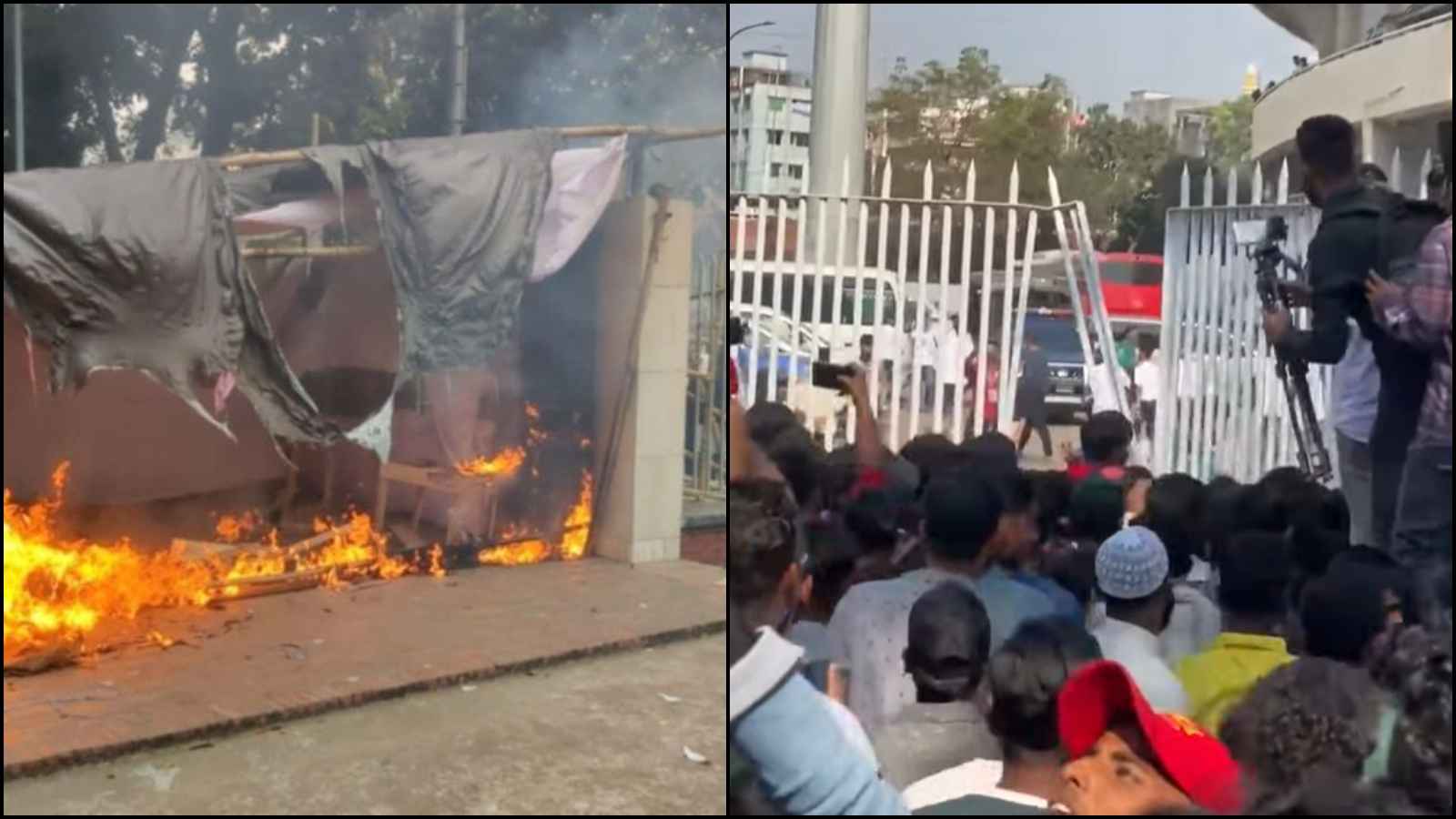 বিপিএলের টিকিট না পেয়ে কাউন্টারে অগ্নিসংযোগ, গেট ভেঙে স্টেডিয়ামে দর্শক