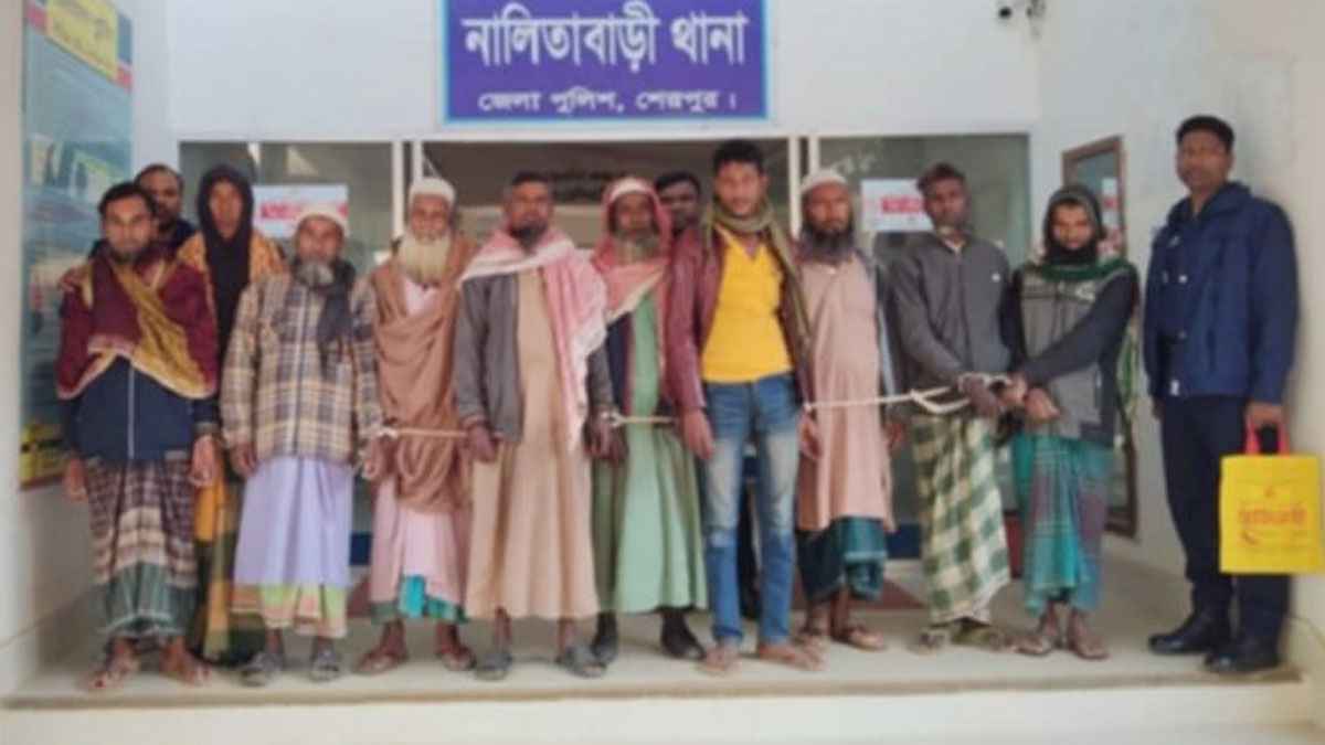 নালিতাবাড়ীতে ওয়ারেন্টভুক্ত ১০ আসামিকে গ্রেফতার