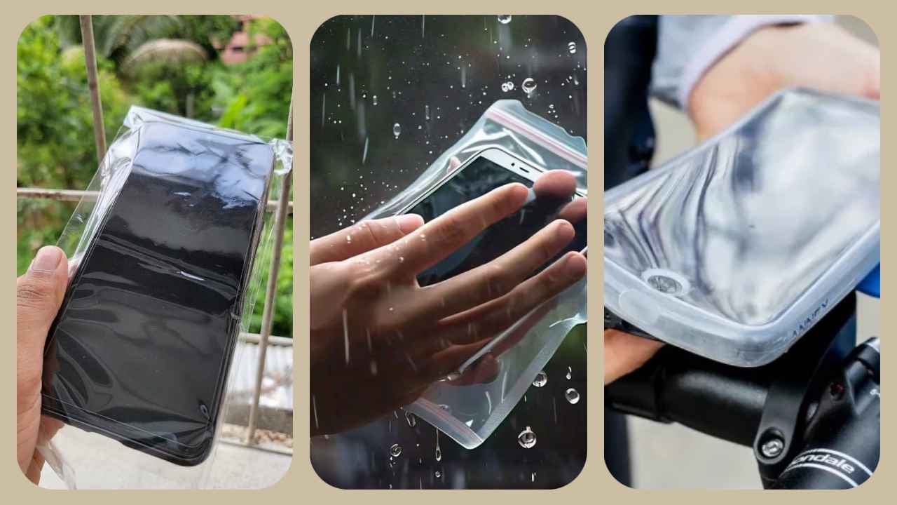 পলিথিনে ফোন ব্যবহার