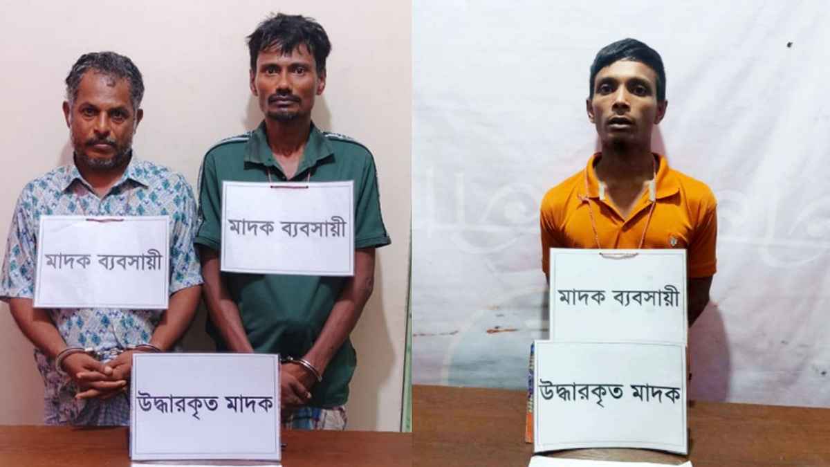 চাঁদপুরে বিদেশি মদ উদ্ধার, গ্রেফতার ৩