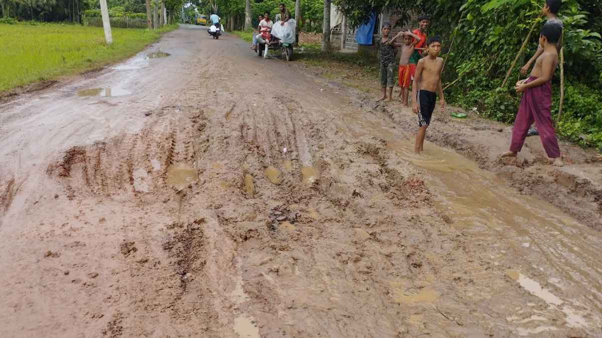 চৌগাছা-পুড়াপাড়া রাস্তাটি এখন মৃত্যুফাঁদ!