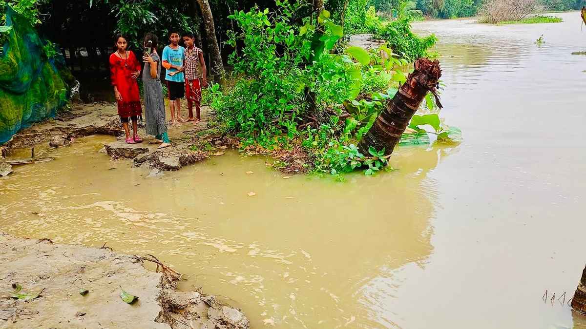 নদী ভাঙনে ধসে পড়ল সোনাগাজীর ৩ সড়ক