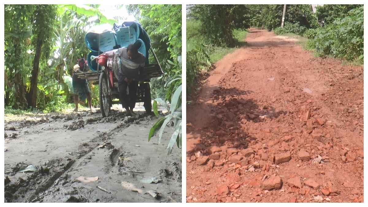 মাদারীপুরে দুটি গ্রামীণ সড়কের ৮ কিলোমিটার মরণ ফাঁদ