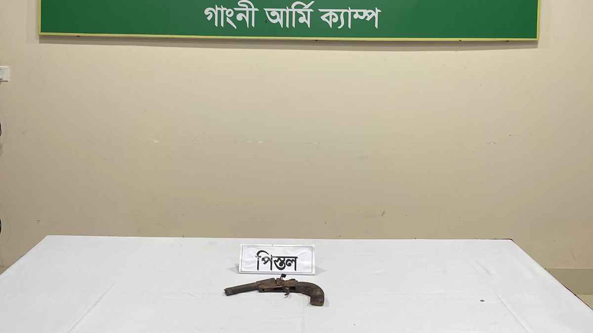 মেহেরপুরে ভারতীয় ওয়ান শুটার পিস্তল উদ্ধার