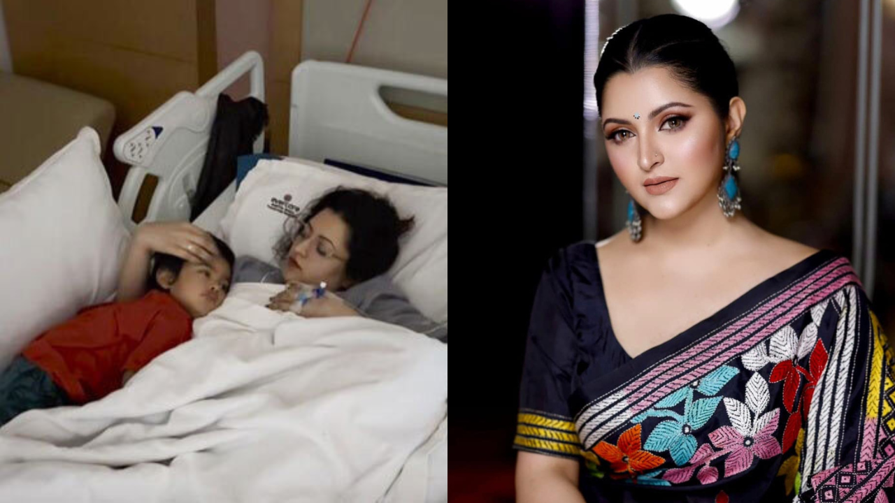 ছেলেকে বুকে জড়িয়ে হাসপাতালের বিছানায় পরীমণি