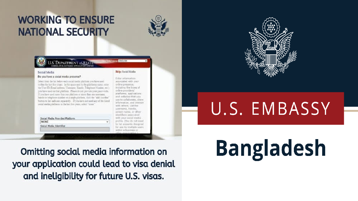 সোশ্যাল মিডিয়ার তথ্য গোপন করলে মিলবে না মার্কিন ভিসা
