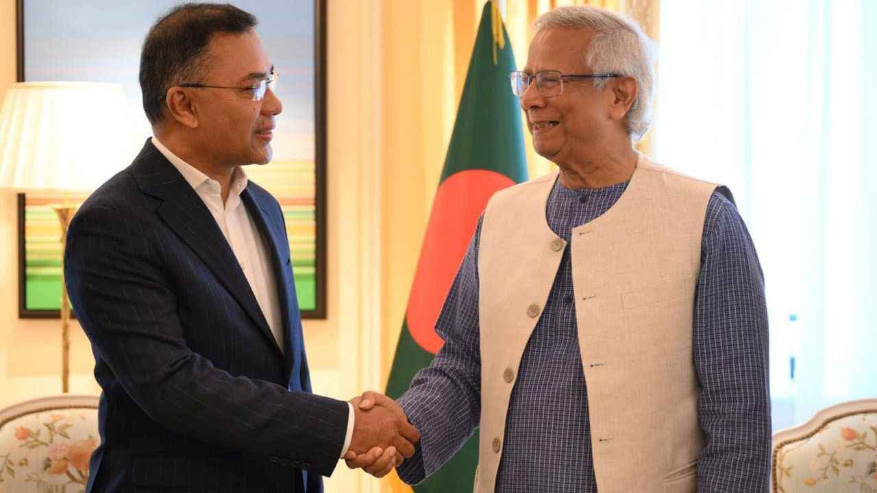 ড. ইউনূসের সঙ্গে তারেক রহমানের বৈঠক শেষ