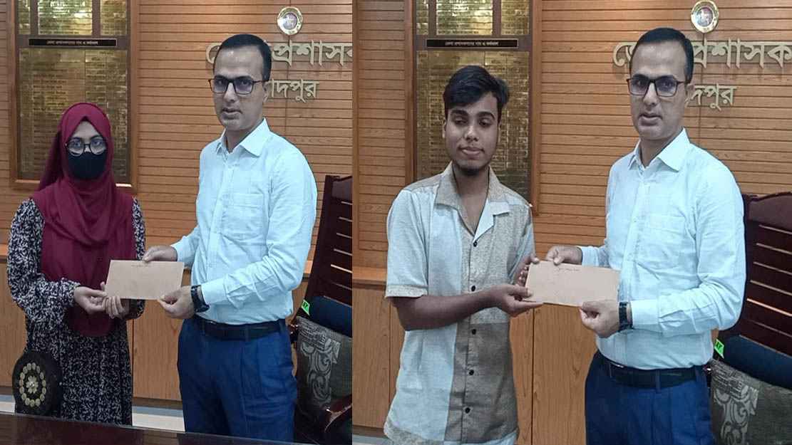 চাঁদপুরের ৩ শিক্ষার্থীর স্বপ্ন পূরণে জেলা প্রশাসকের সহায়তা