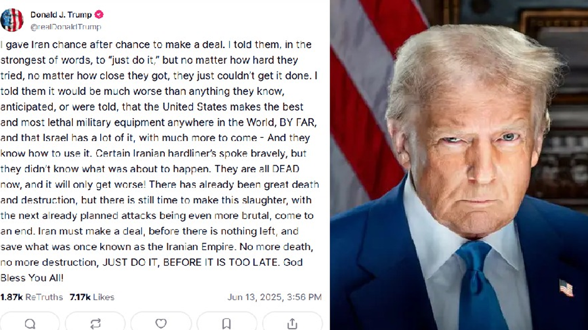 চুক্তি না করলে পরিস্থিতি আরও ভয়াবহ হবে: ইরানকে হুঁশিয়ারি ট্রাম্পের