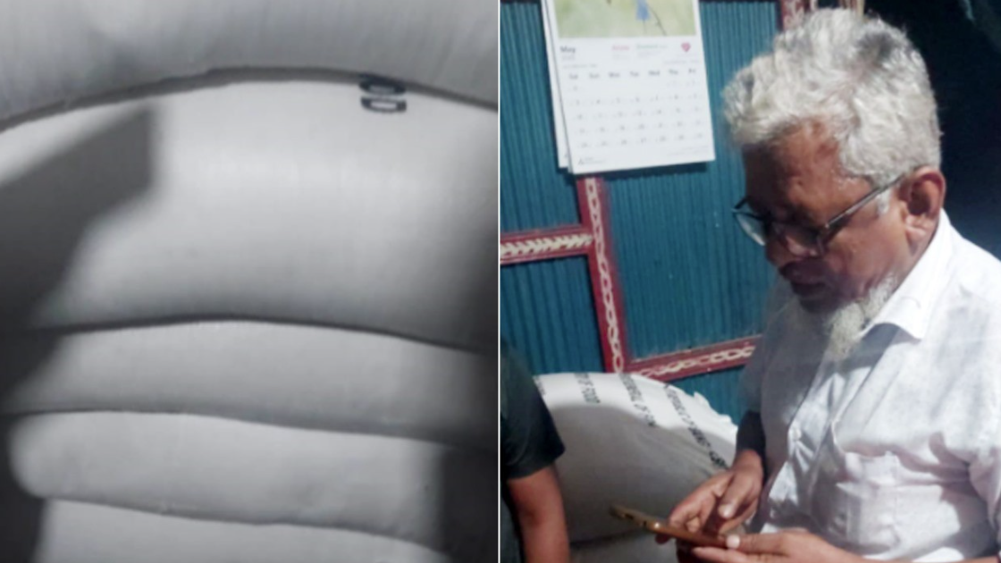 চাঁদপুরে বসতঘর থেকে বিজিএফের চাল উদ্ধার, ইউপি সদস্য গ্রেফতার