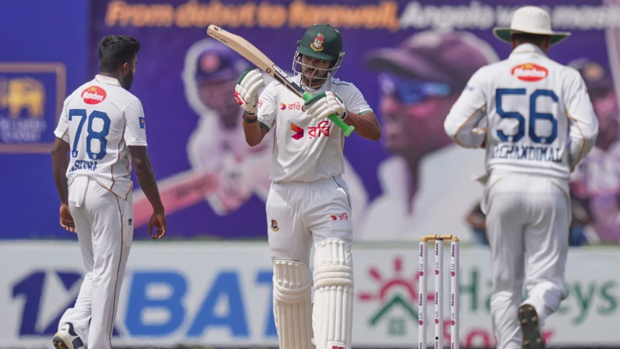 শান্তর রেকর্ড গড়া শতকে লঙ্কানদের বড় লক্ষ্য দিল বাংলাদেশ