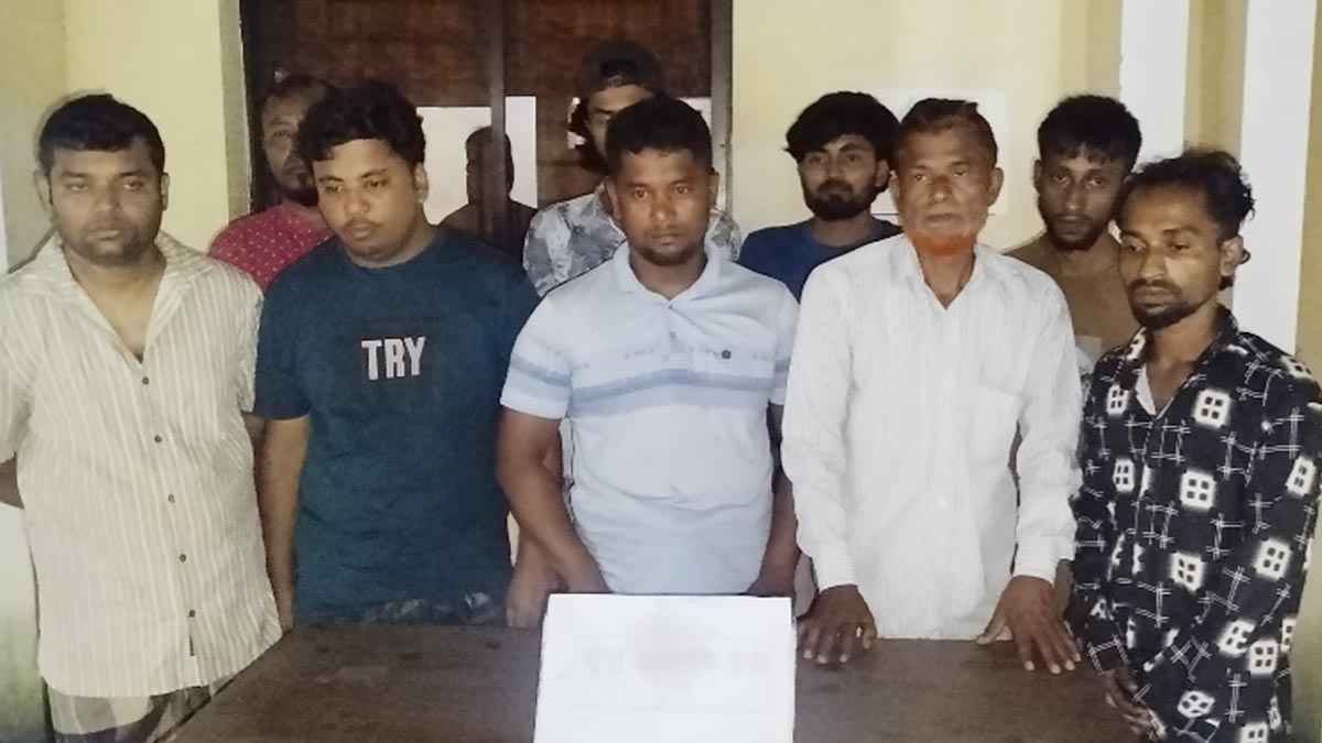 চাঁদপুরের রূপসা থেকে ৯ জুয়াড়ি আটক