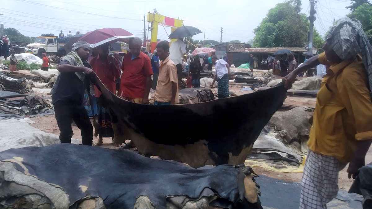 সুদিন ফেরেনি রাজারহাটের চামড়া বাজারে