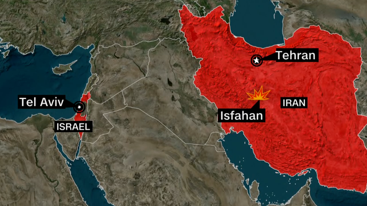 iran to israel distance