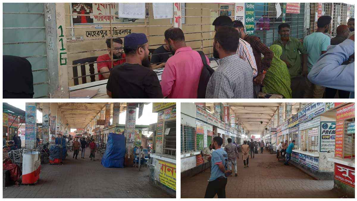 যাত্রীদের চাপ নেই কল্যাণপুর ও গাবতলিতে