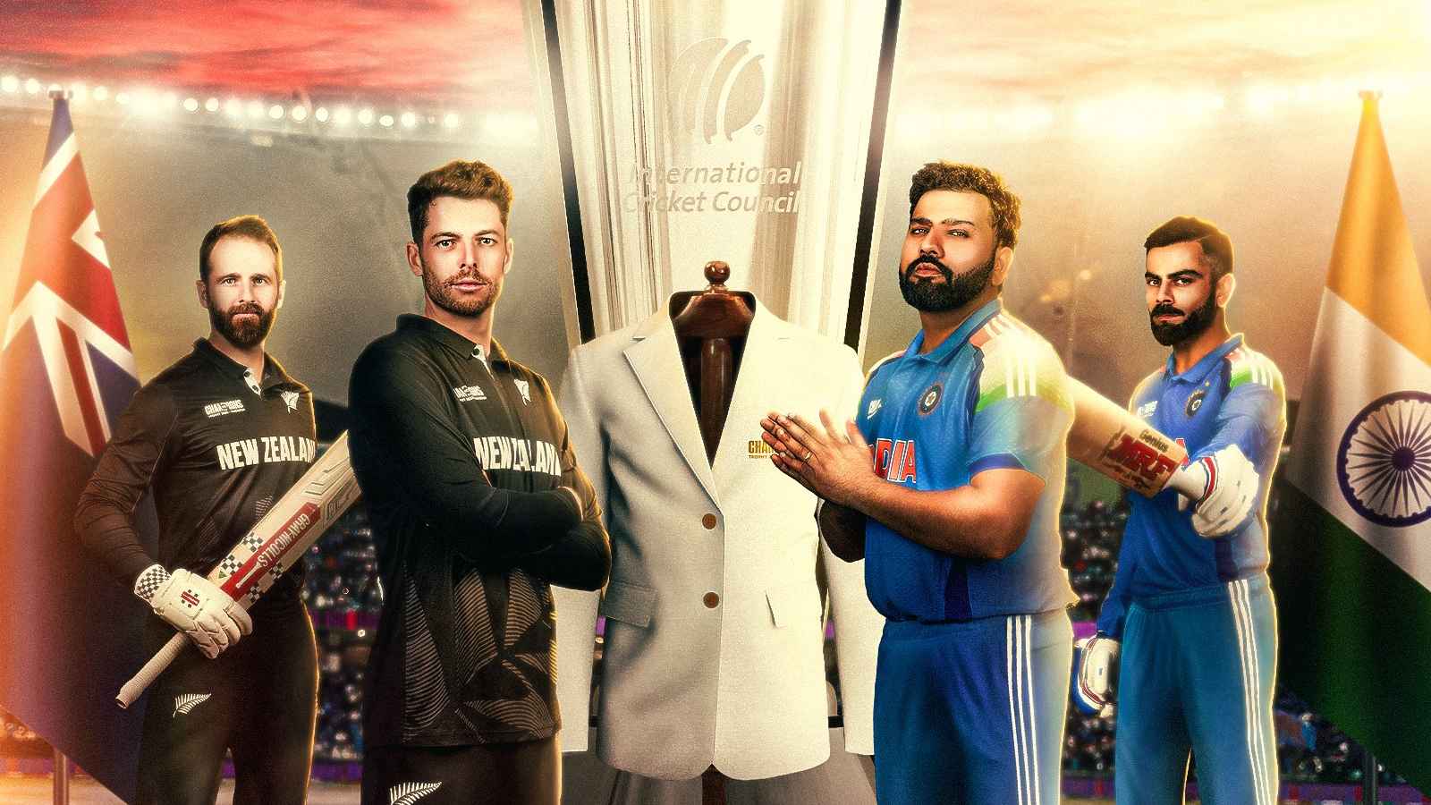 ফাইনালে যে একাদশে নিয়ে মাঠে নামছে ভারত-নিউজিল্যান্ড