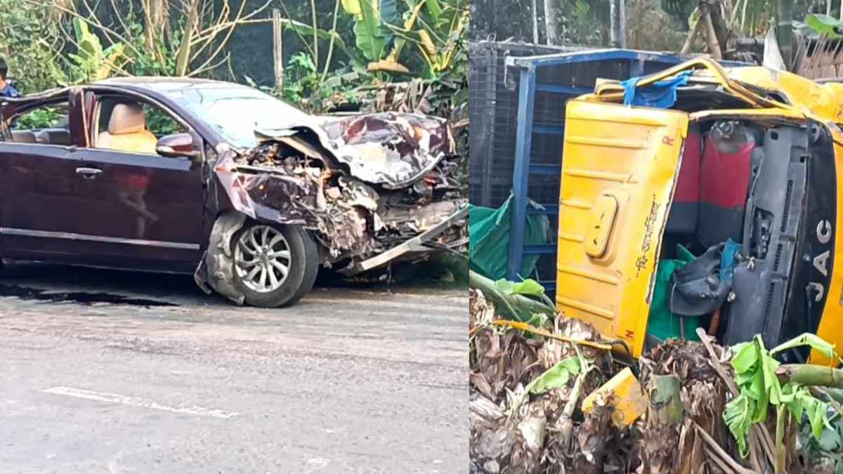 নড়াইলে পিকআপ-প্রাইভেটকার সংঘর্ষ, আহত ৬