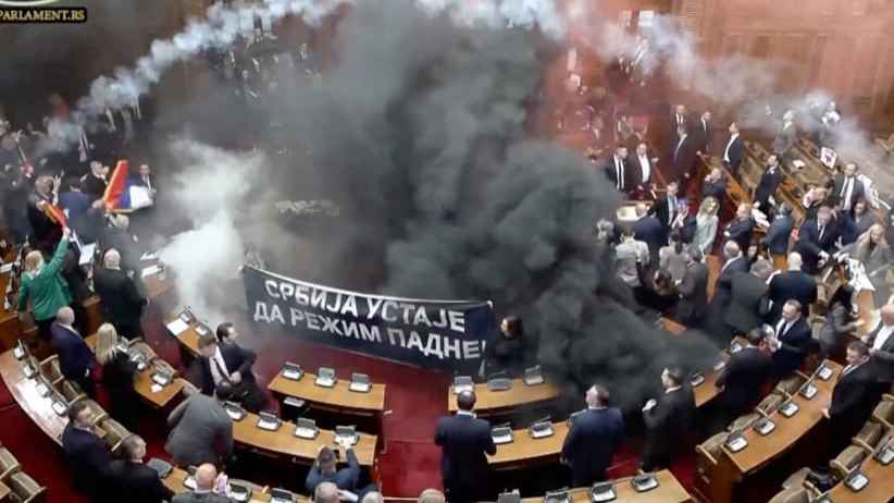 সংসদে গ্রেনেড নিক্ষেপ, সার্বিয়ার এমপির স্ট্রোক