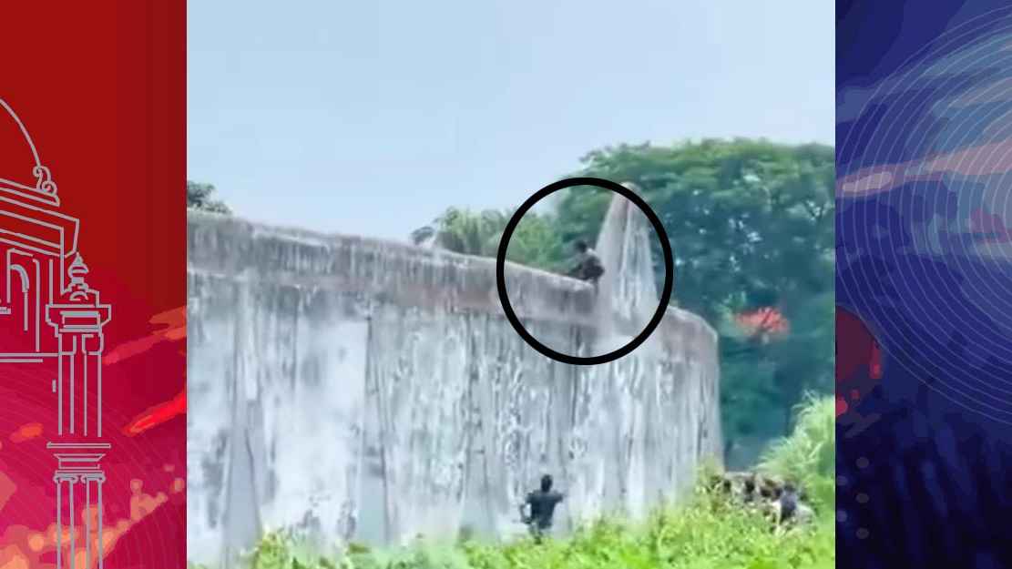 কারাগারের দেয়াল টপকে হাজতির পালানোর চেষ্টা, ভিডিও ভাইরাল