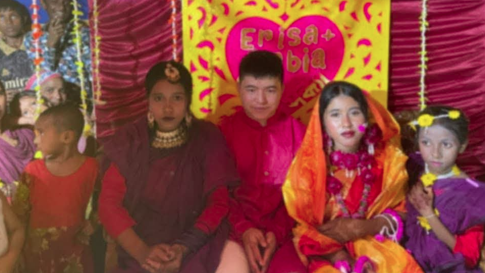 ভোলায় এসে বন্ধুর বোনকে বিয়ে করলেন চীনা যুবক