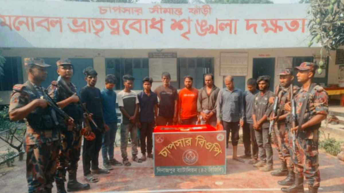 ভারত থেকে ফেরার সময় ঠাকুরগাঁও সীমান্তে ১০ বাংলাদেশি আটক