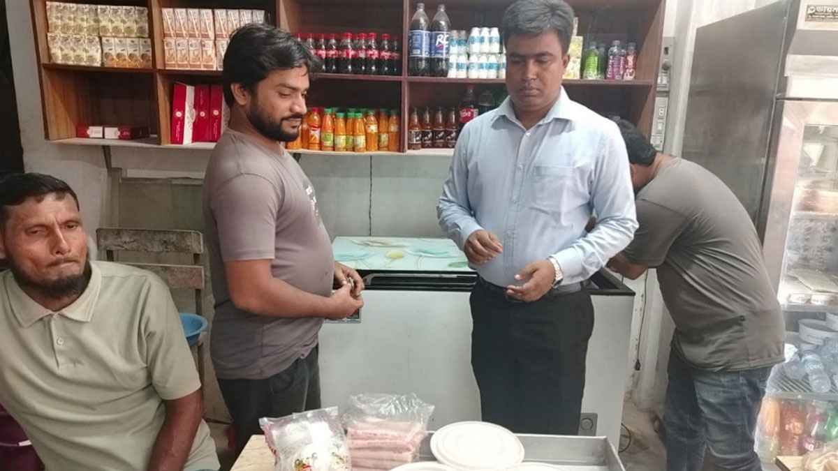 মেয়াদোত্তীর্ণের তারিখ ছাড়া খাবার প্রস্তুত, ব্যবসায়ীকে জরিমানা