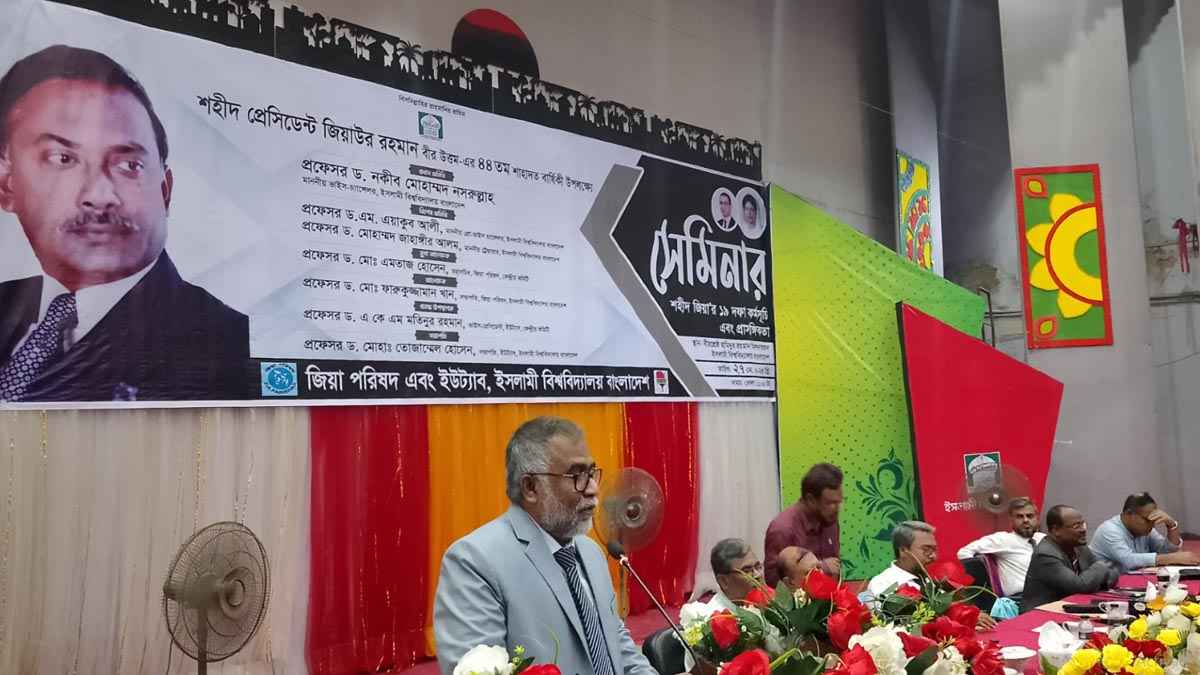 শহিদ জিয়ার ১৯ দফা কর্মসূচি এবং প্রাসঙ্গিকতা বিষয়ক ইবিতে সেমিনার