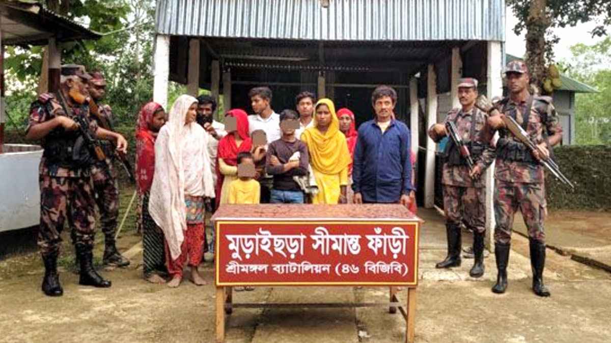মৌলভীবাজারে সীমান্ত দিয়ে আরও ১৪ জনকে পুশইন করলো বিএসএফ