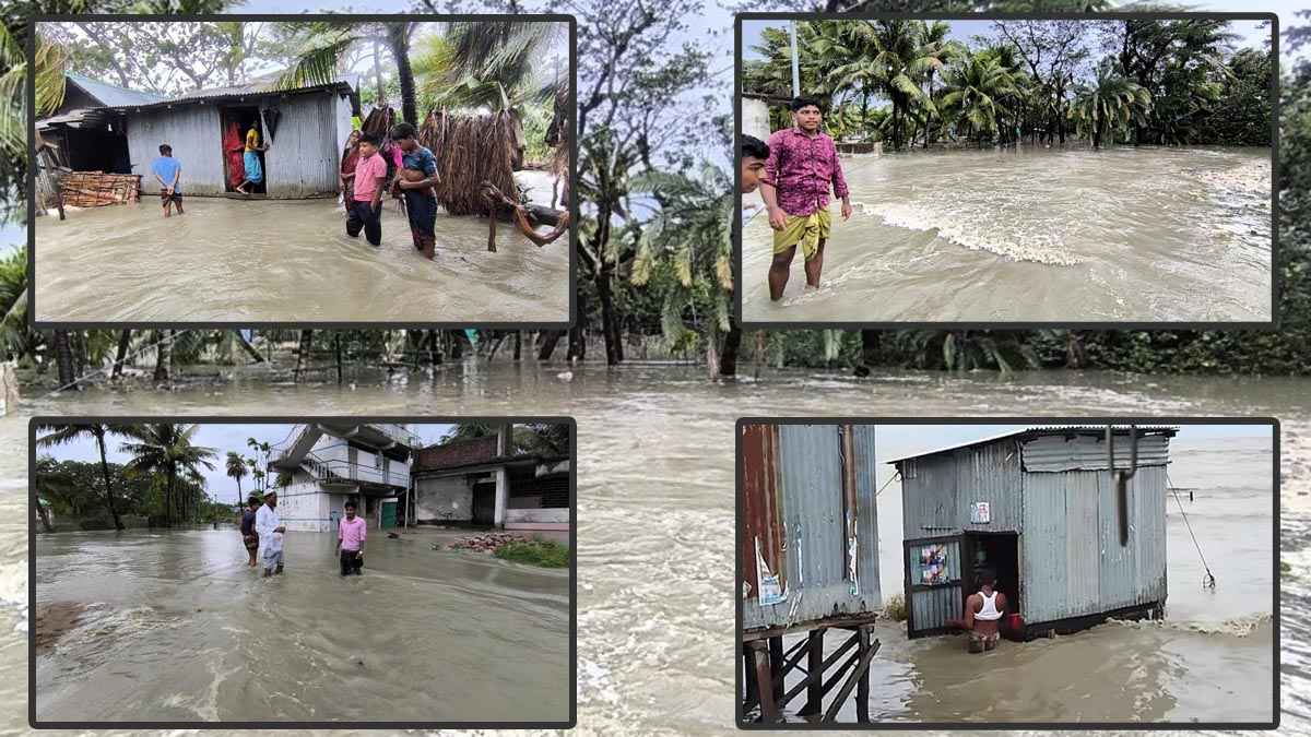নোয়াখালীতে ঘূর্ণিঝড়ের প্রভাব, তলিয়ে গেছে নিঝুমদ্বীপ
